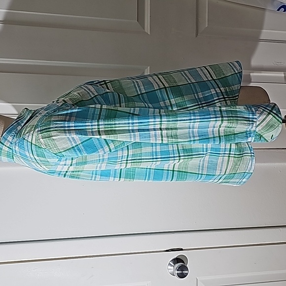 Talbot's blue plaid long sleeve casual button-down shirt. Size medium. - Picture 3 of 8